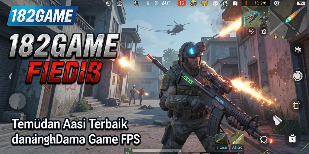 Tampilan gameplay intens dalam aksi menembak di 182GAME.