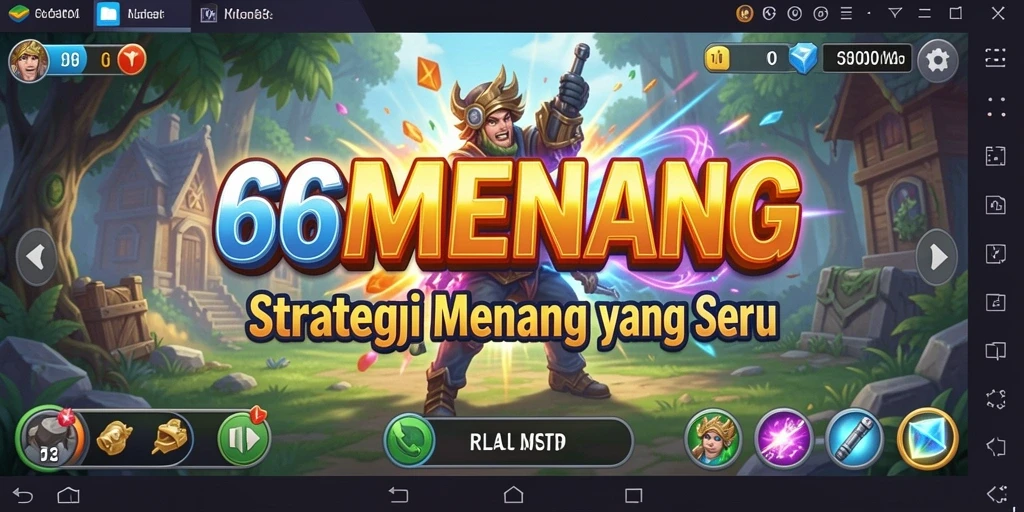Tampilan gameplay menegangkan dari 66MENANG dengan strategi yang dinamis.