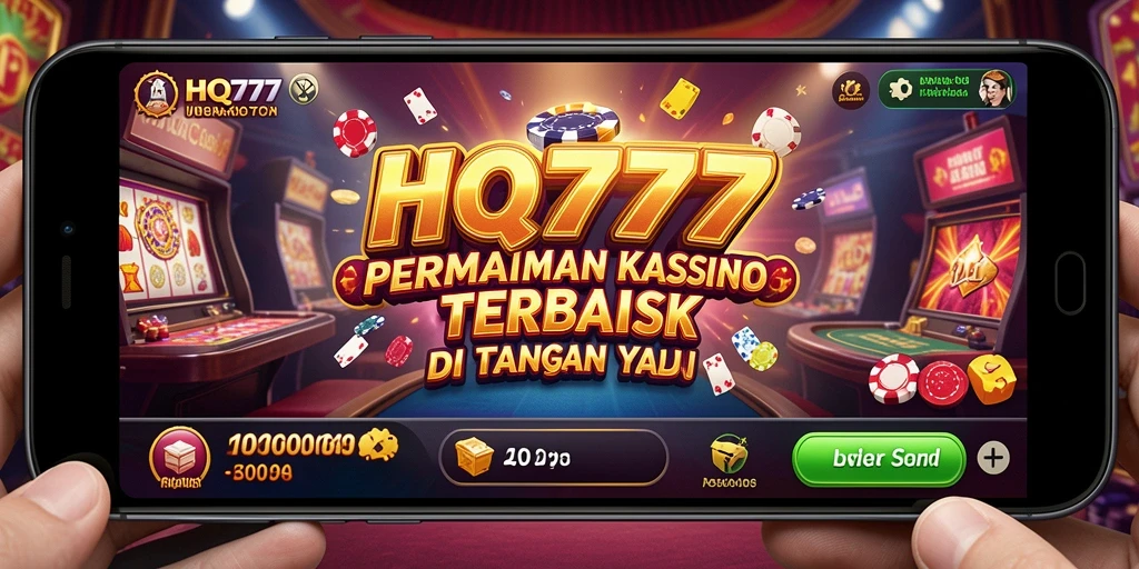 Screenshot gameplay HQ777 dengan grafis menakjubkan dan suasana Kasino yang realistis.