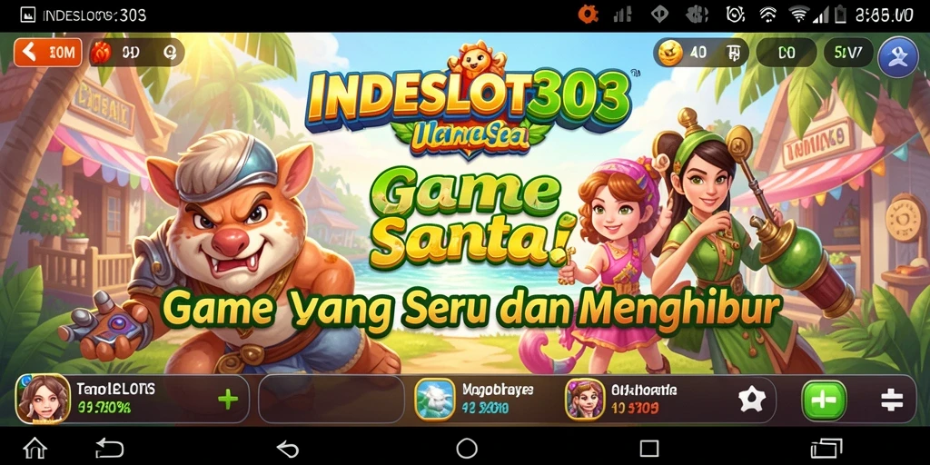Tampilan gameplay INDESLOT303 yang menyenangkan dan sederhana.