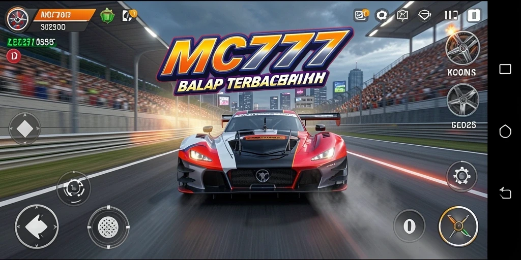 Gameplay balap seru dari MC777 dengan berbagai kendaraan.