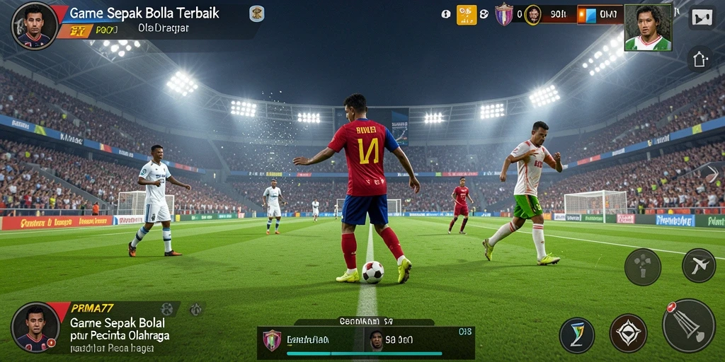 Tampilan gameplay PRIMA77 yang mendebarkan di lapangan hijau.