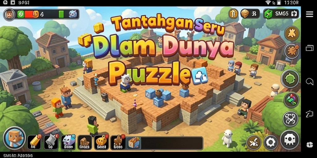 Screenshot gameplay SM605 menampilkan tantangan Puzzle yang menarik.
